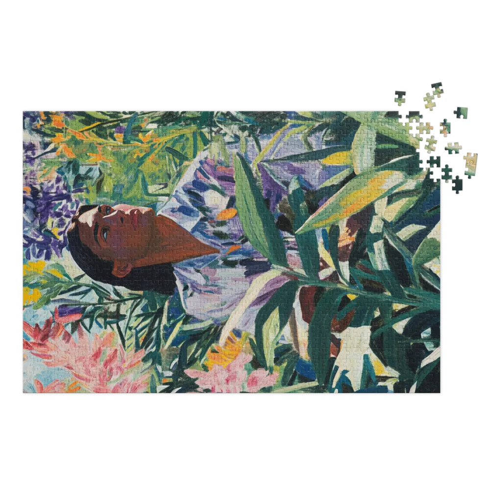 Woman in a Floral Setting