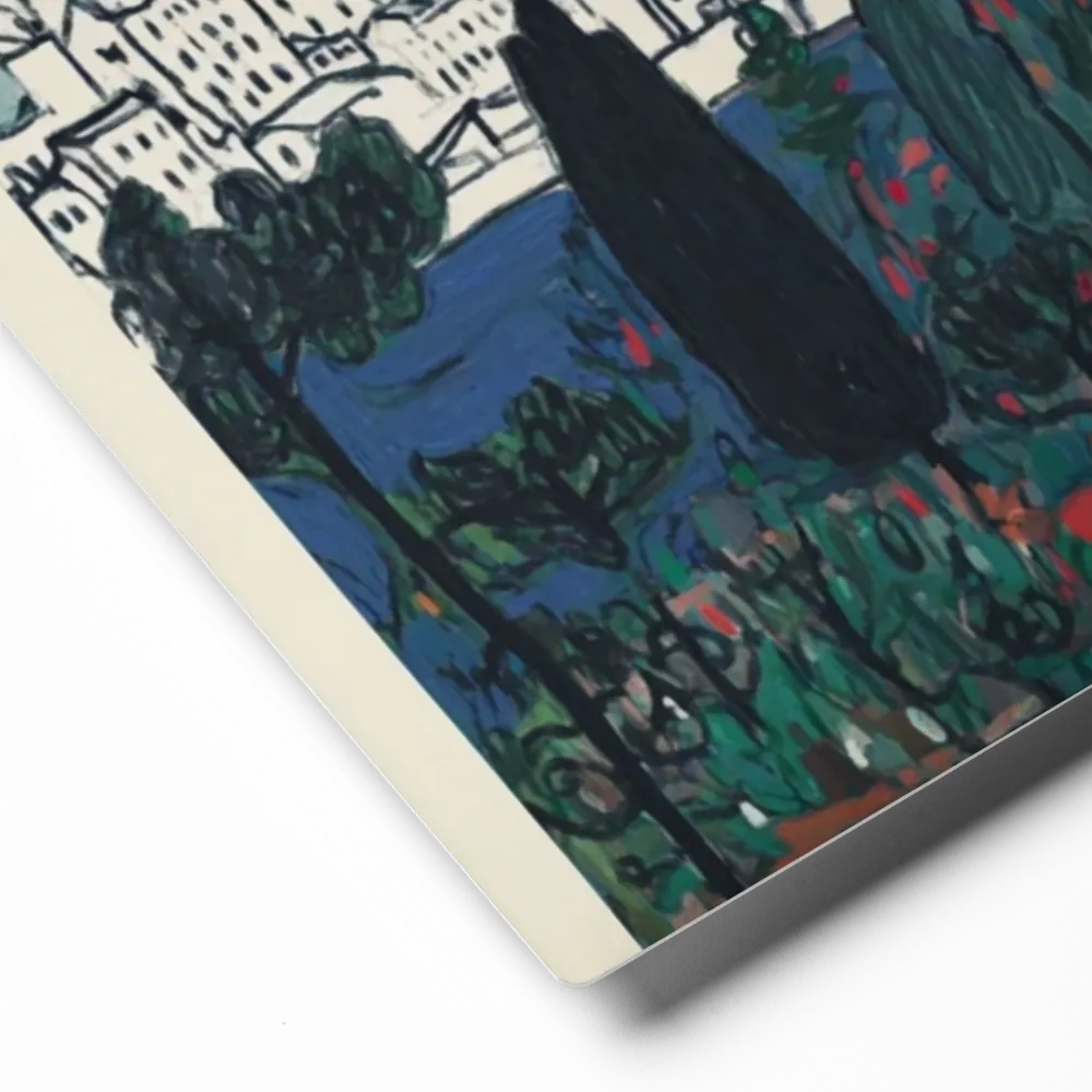 Mediterranean Hillside Vista | Art Print