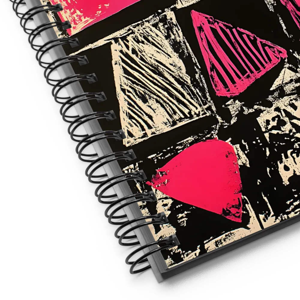 Magenta Geometric Abstraction 
 Spiral Notebook | 140 pages