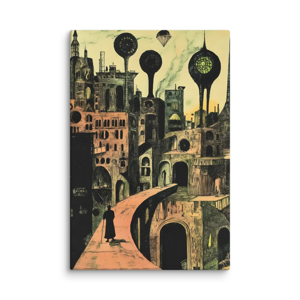 Journey Through a Fantastical City 
 Canvas | 32″x 48″