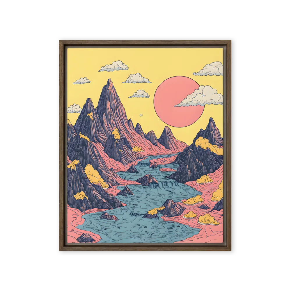 Sunrise Over Dreamy Peaks 
 Canvas with Black Frame