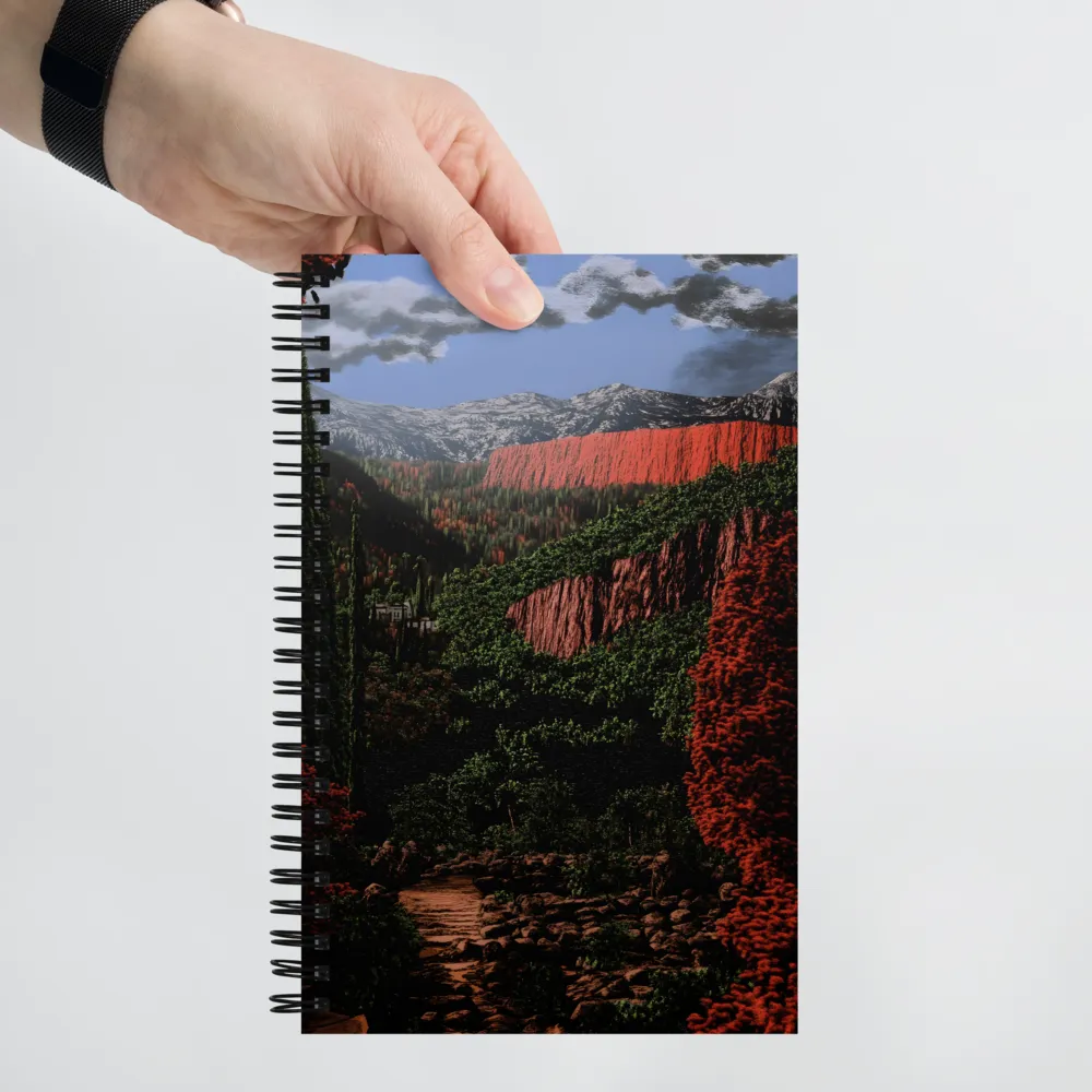 Crimson Peaks Valley 
 Spiral Notebook | 140 pages
