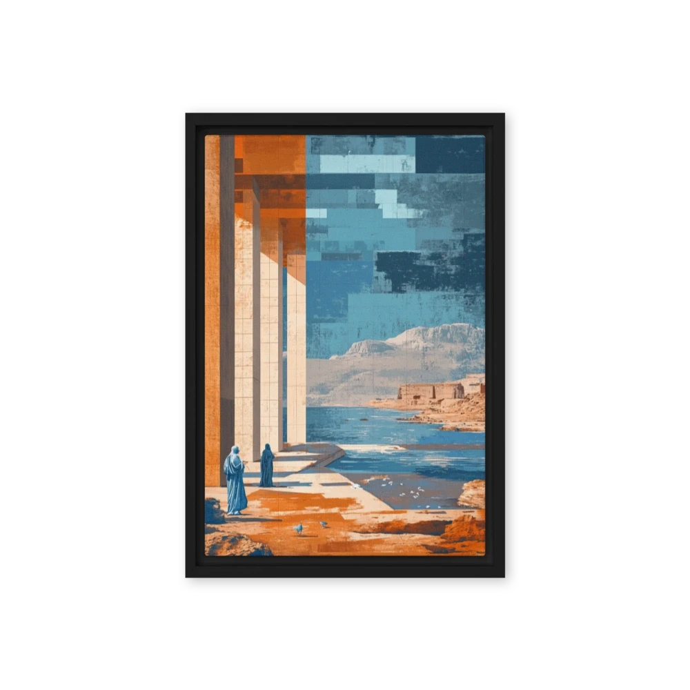 Surreal Landscape with Pillars