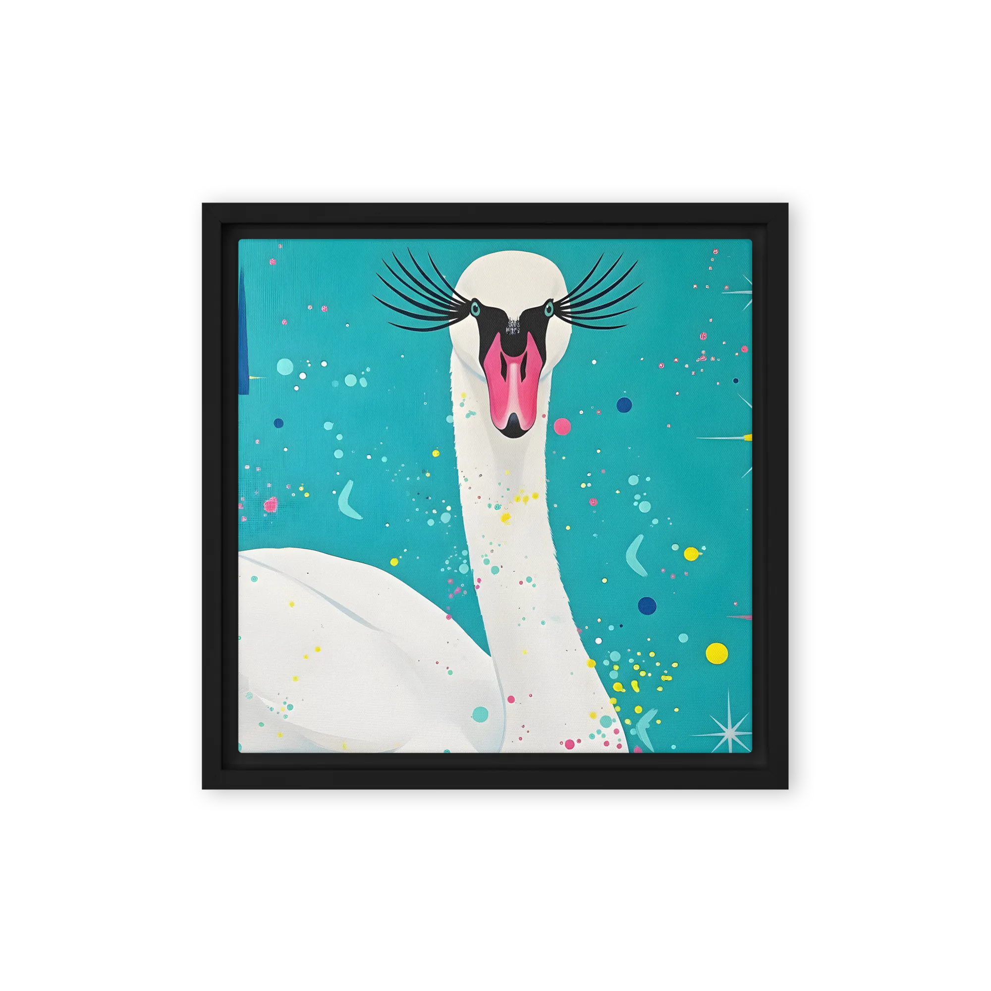 Glam Swan 
 Canvas | 26″x 26″