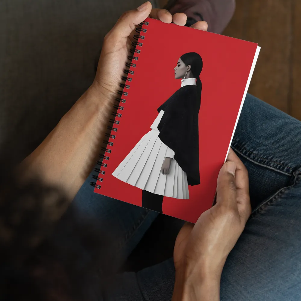 Red Contrast Profile 
 Spiral Notebook | 140 pages