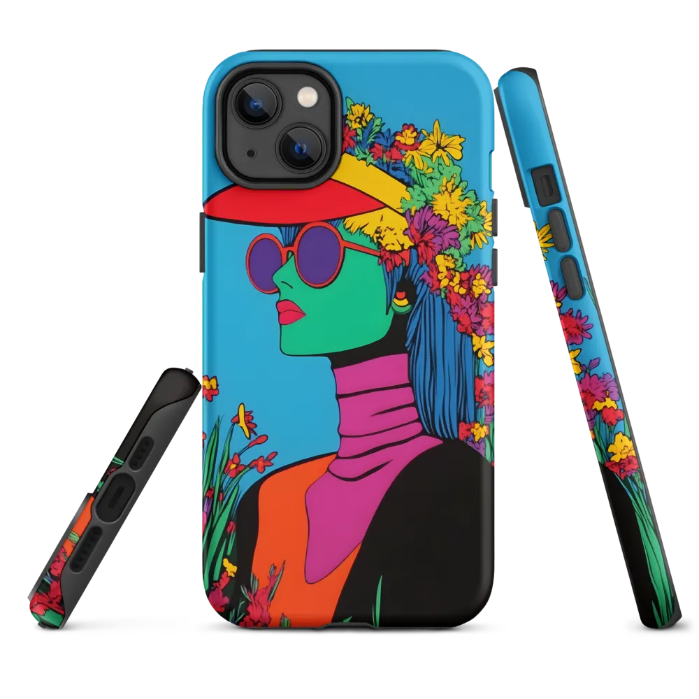 Colorful Floral Woman in Pop Art | Phone Case