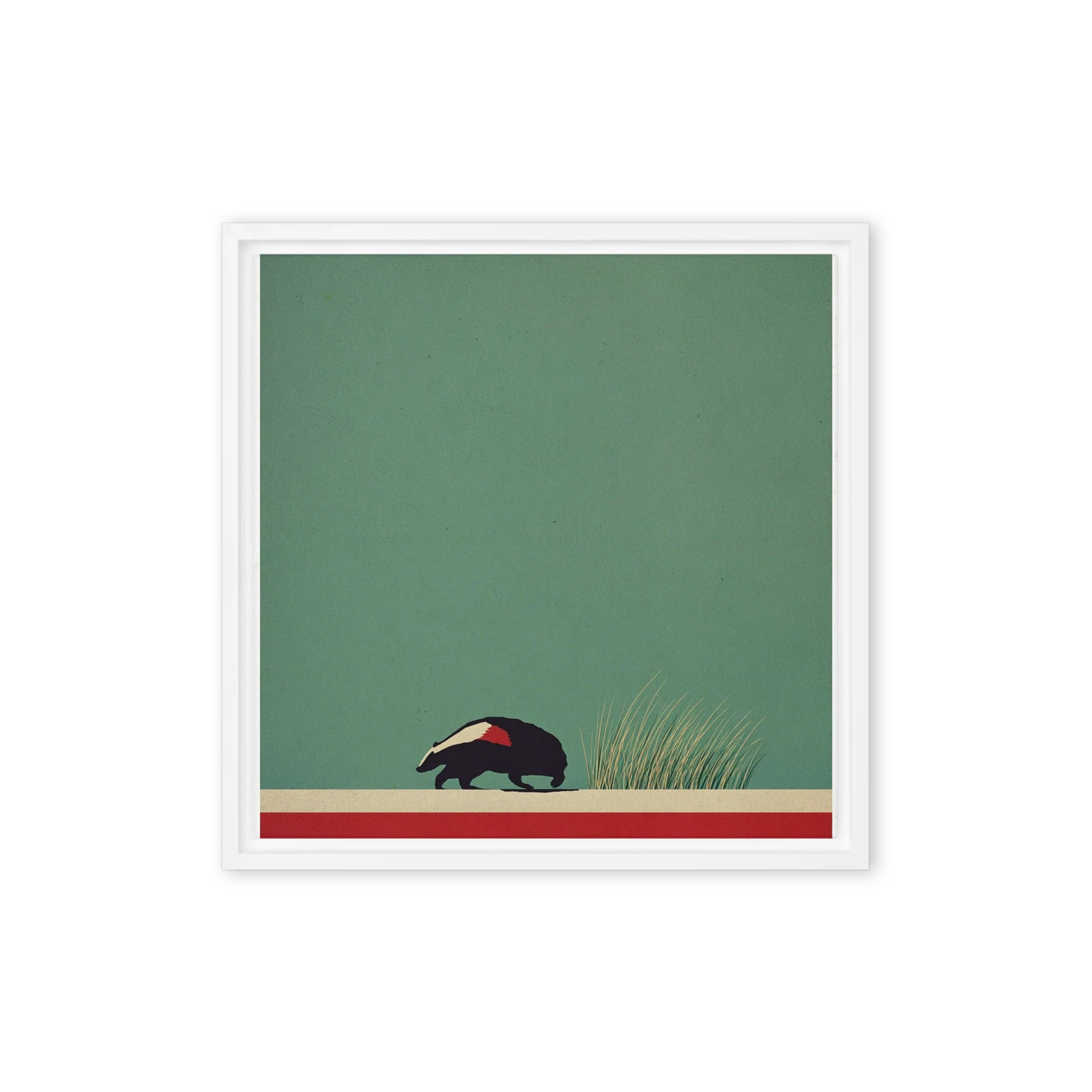 Badger in Grass