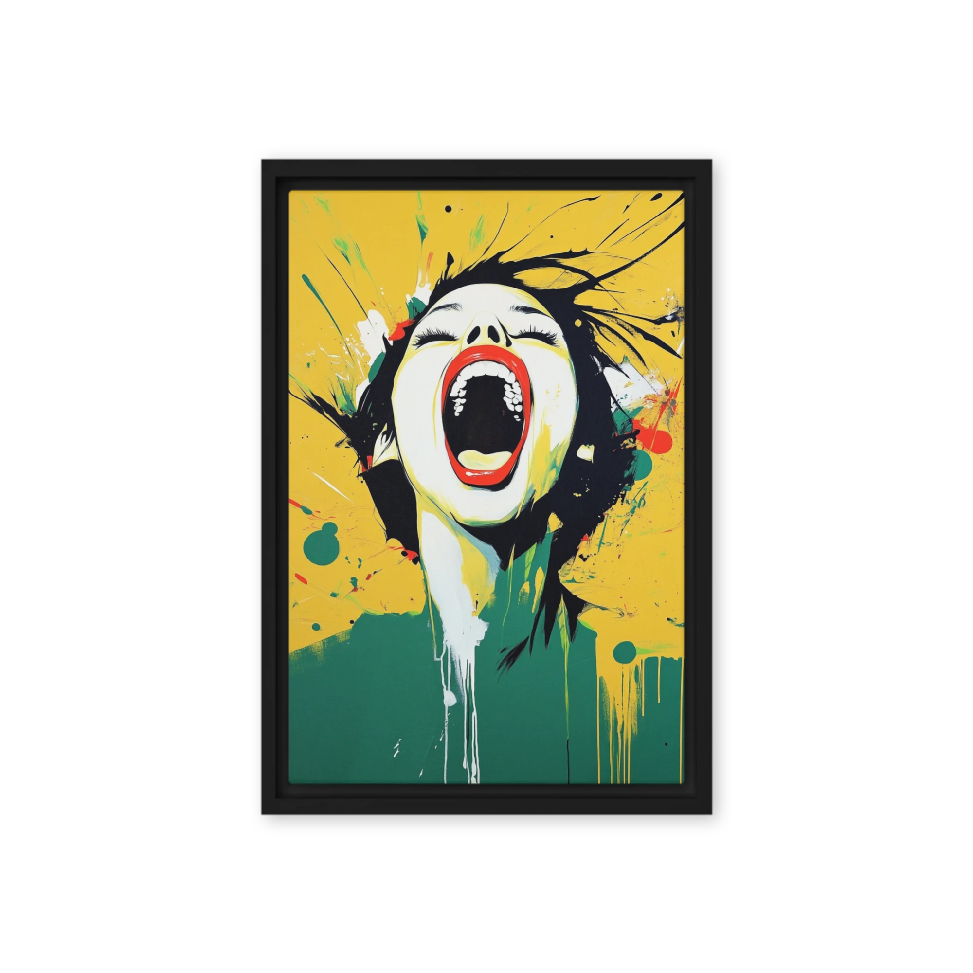 Screaming Woman in Pop Art Style