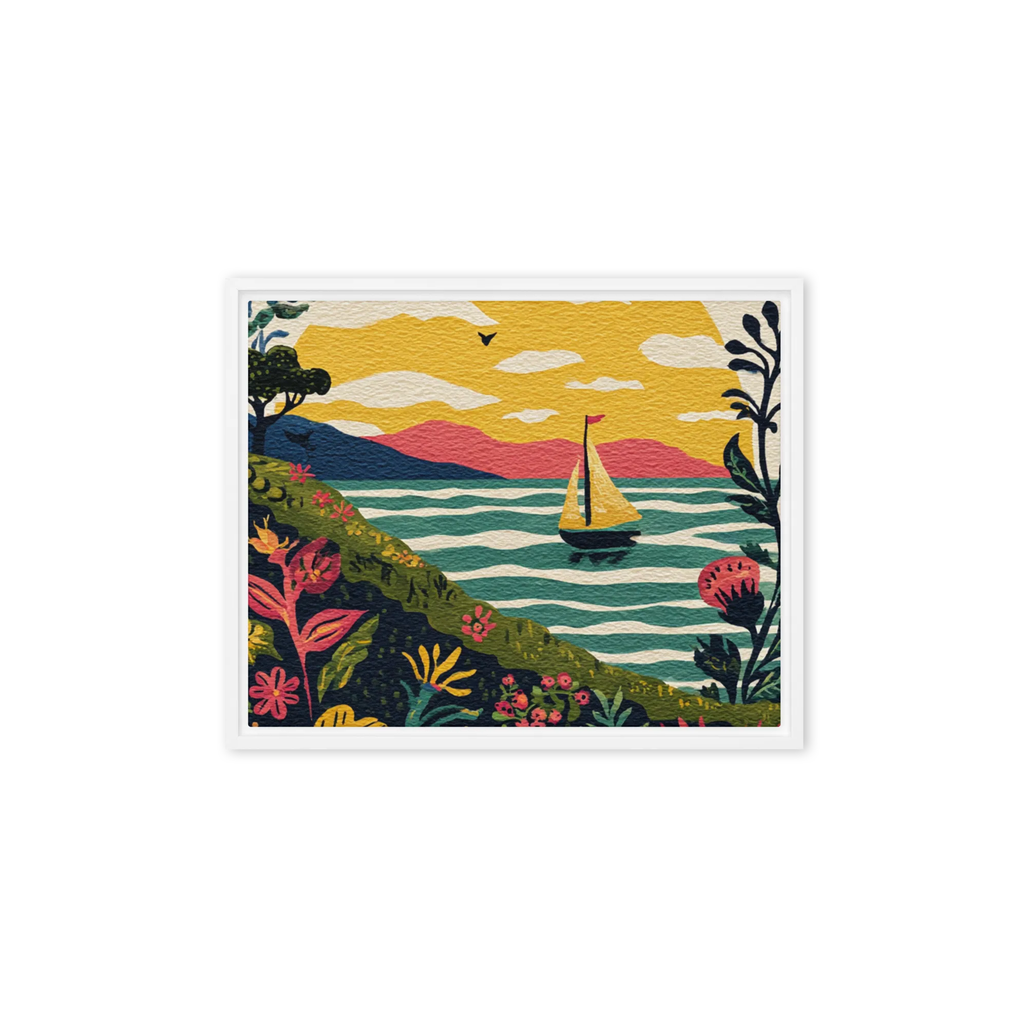Sunset Sailboat Garden