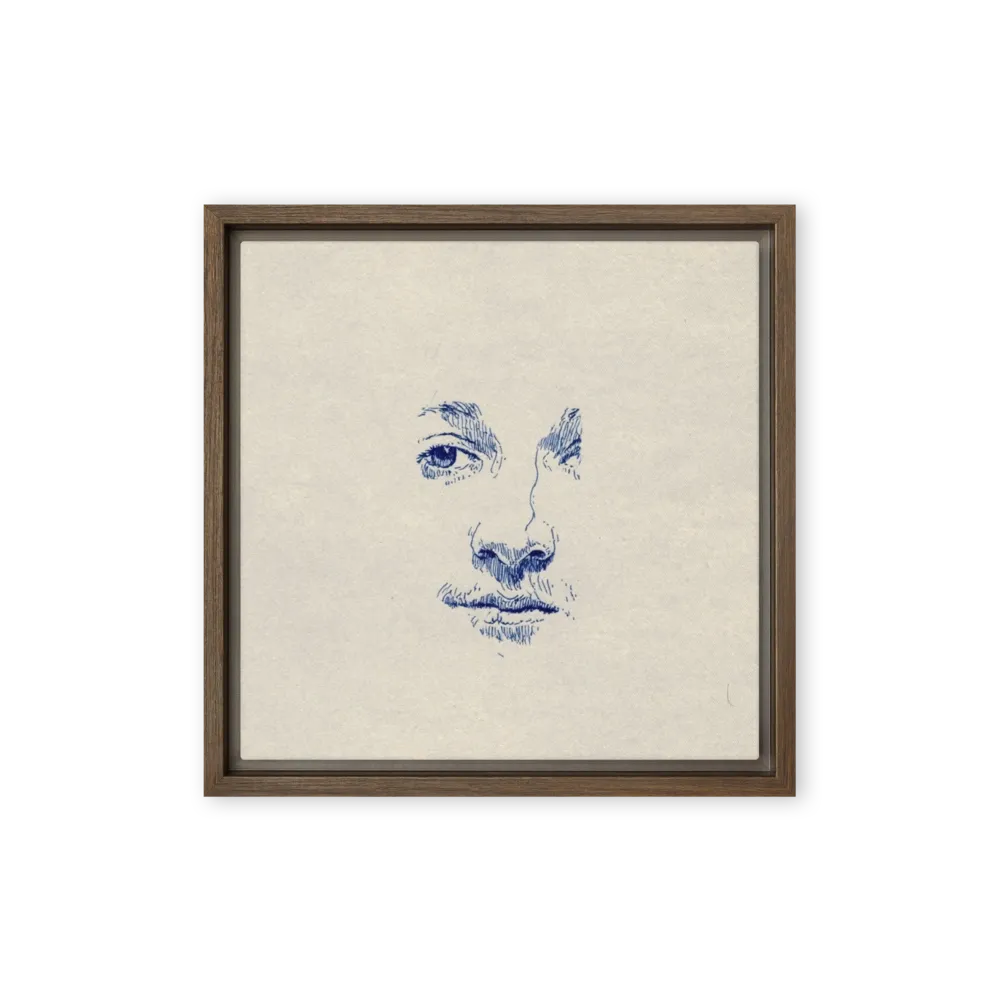 Whispers of Ink 
 Canvas with Brown Frame