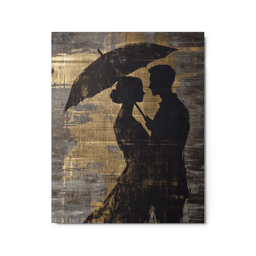 Golden Embrace in the Rain | Art Print