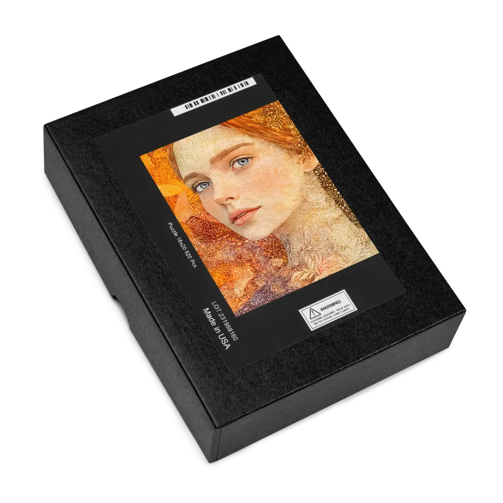 Amber Floral Portrait 
 Jigsaw Puzzle in Tin Box