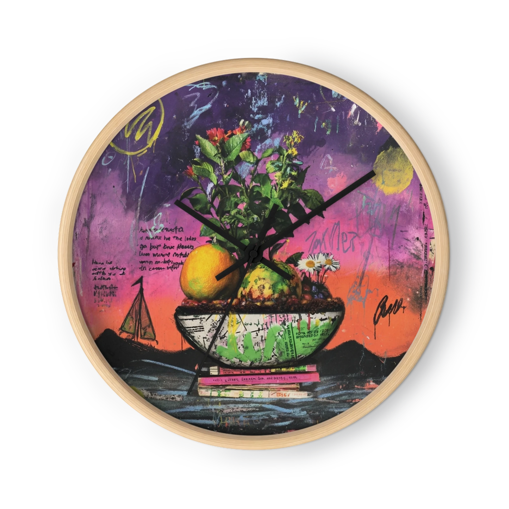 Botanical Still Life with Graffiti
