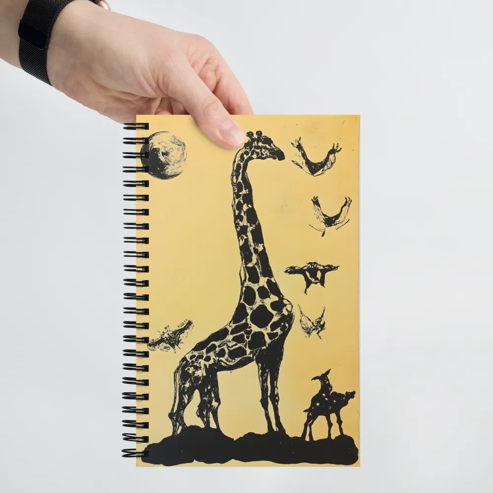 The Lunar Giraffe 
 Spiral Notebook | 140 pages