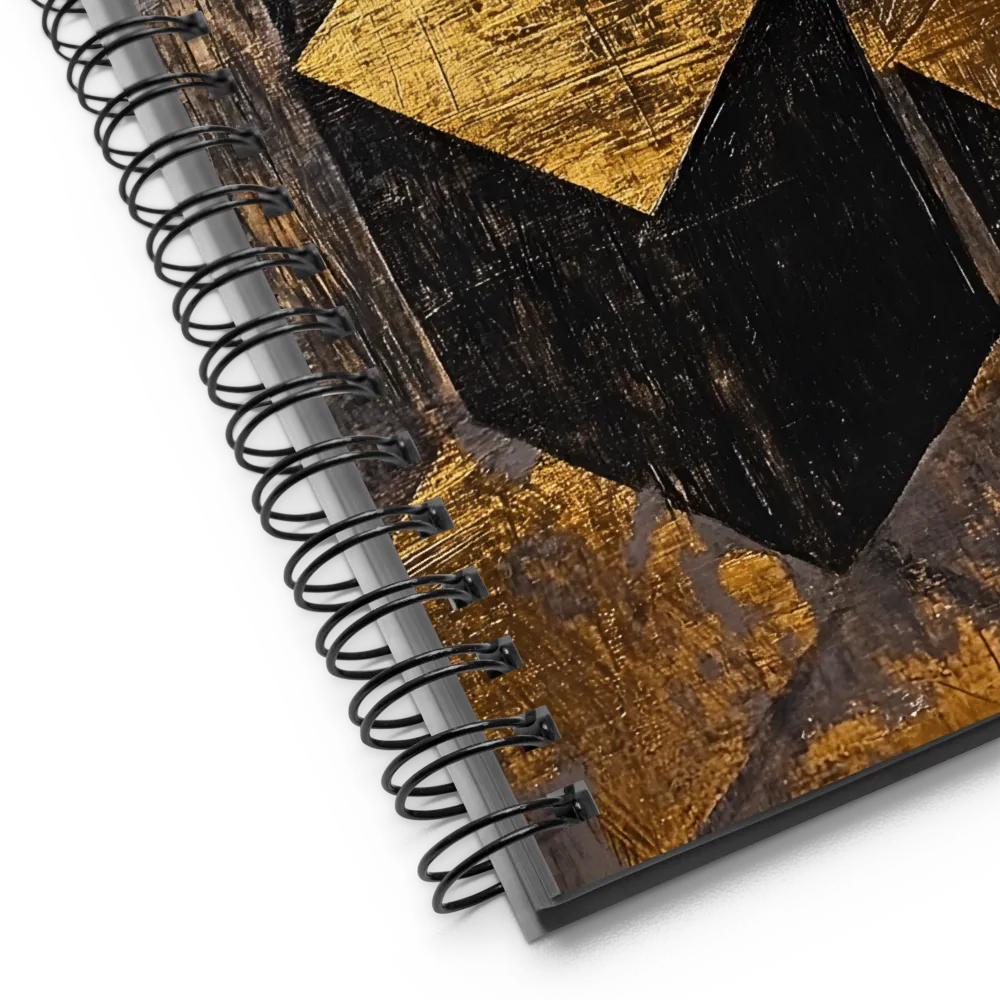 Gilded Cube Geometry 
 Spiral Notebook | 140 pages