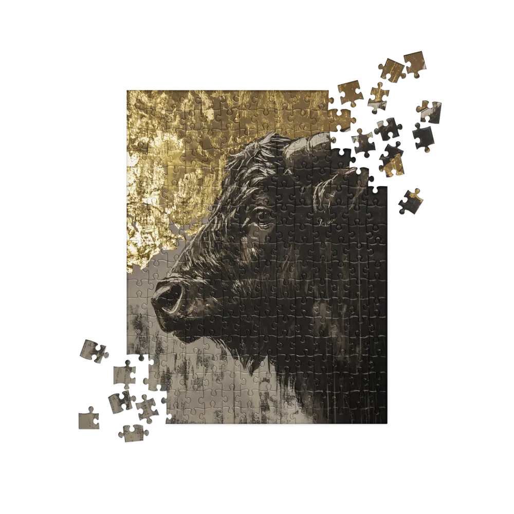 Golden Horned Bull 
 Jigsaw Puzzle