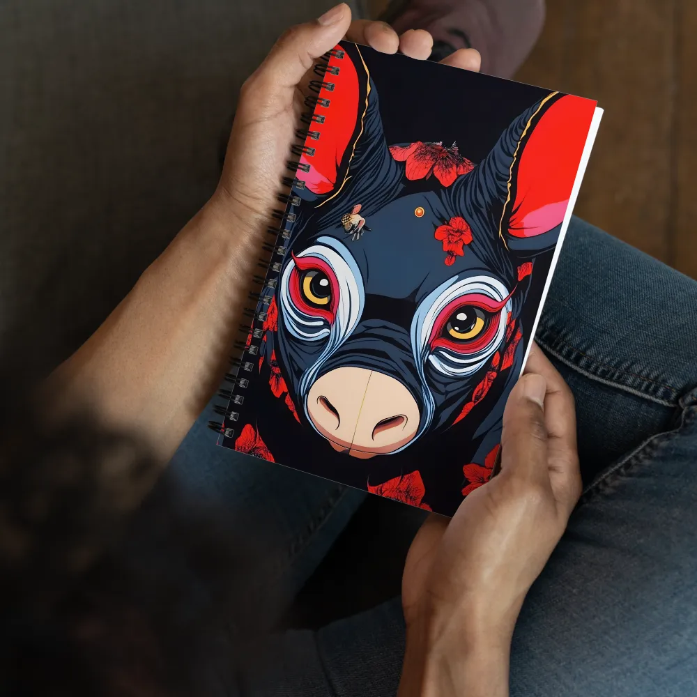 Crimson Bloom Creature 
 Spiral Notebook | 140 pages