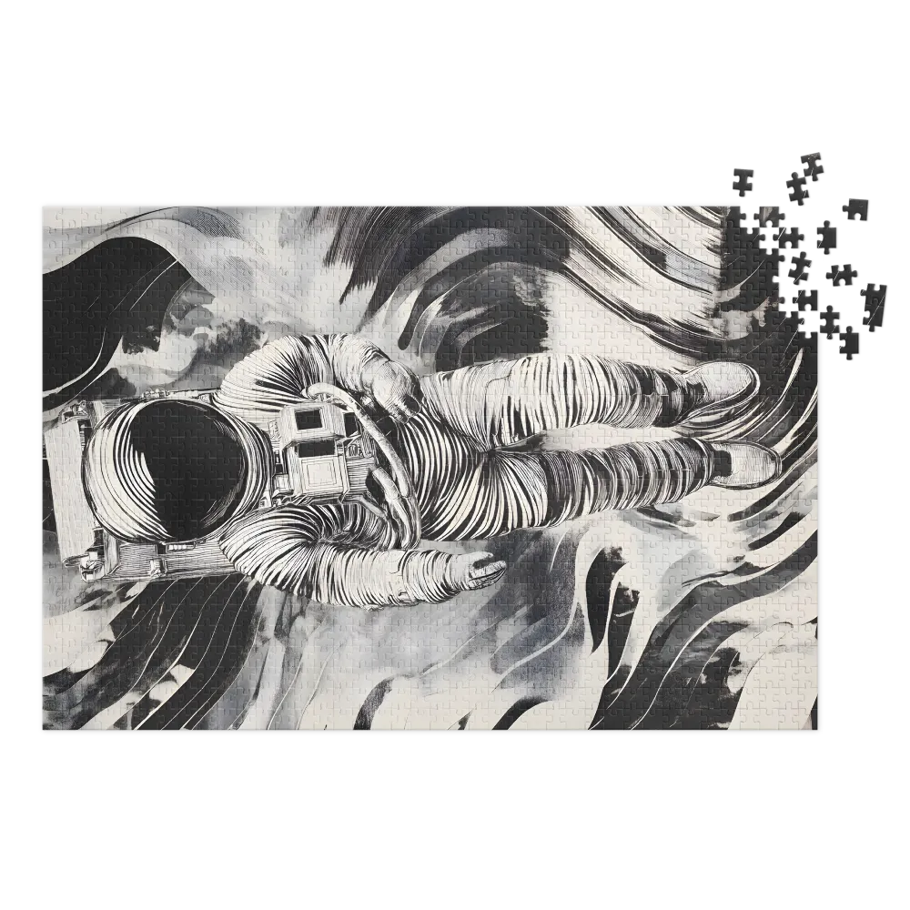 Surrealistic Astronaut Drawing