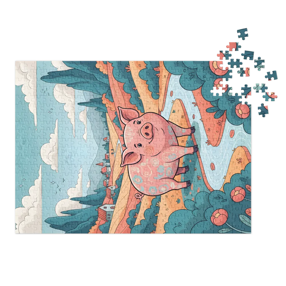 Pastel Meadow Pig