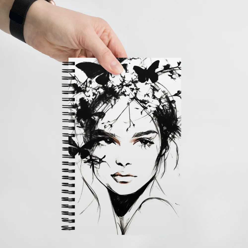 Ethereal Butterfly Portrait 
 Spiral Notebook | 140 pages