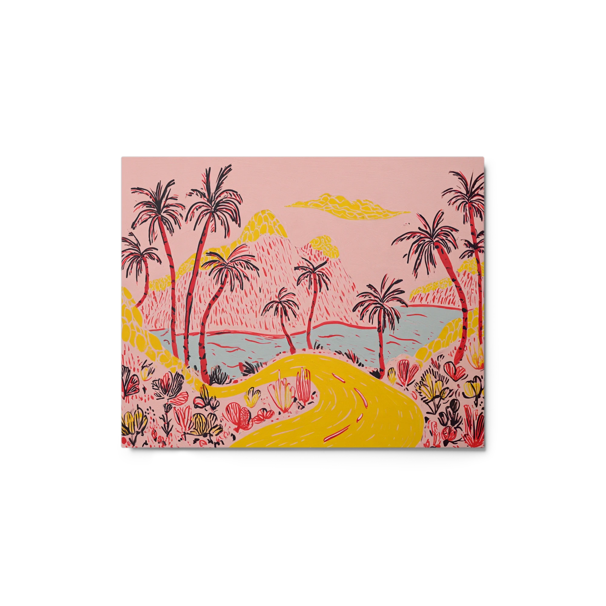 Pink Tropical Sunset Road
