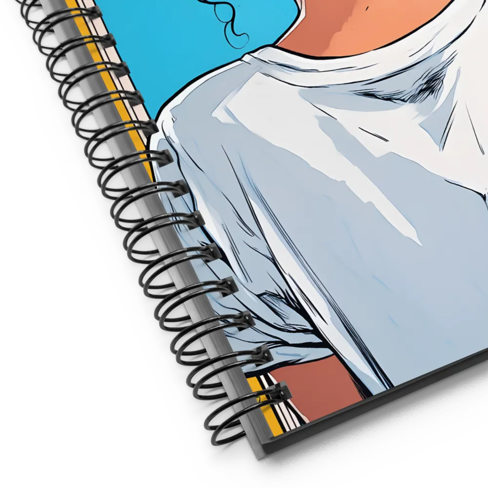 Back View Illustration 
 Spiral Notebook | 140 pages