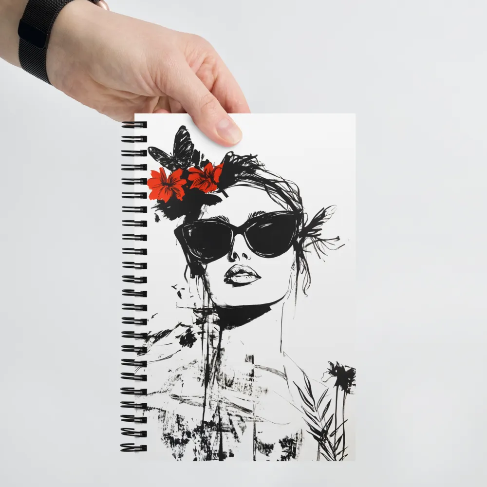 Floral Ink Muse 
 Spiral Notebook | 140 pages