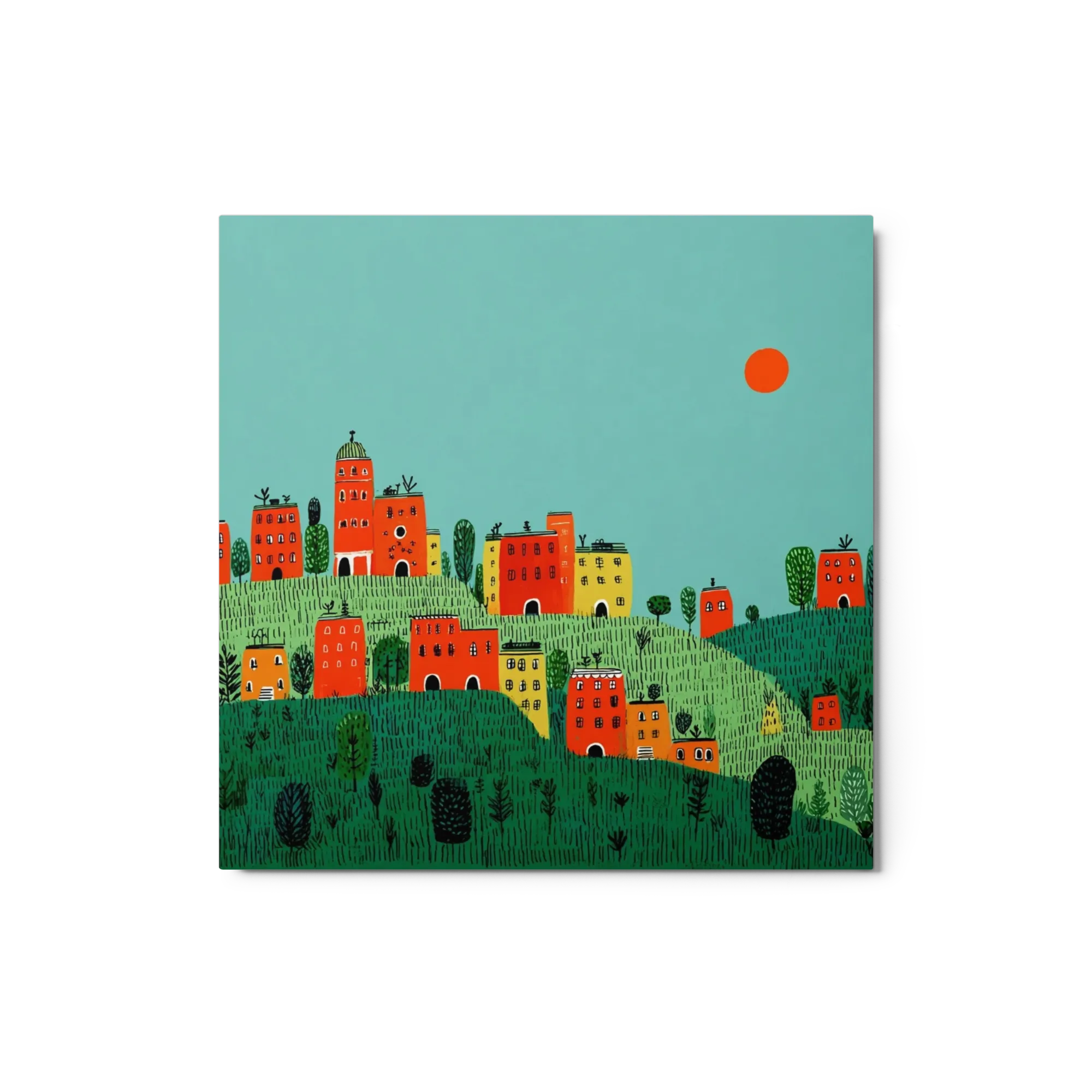 Sunlit Hillside Village