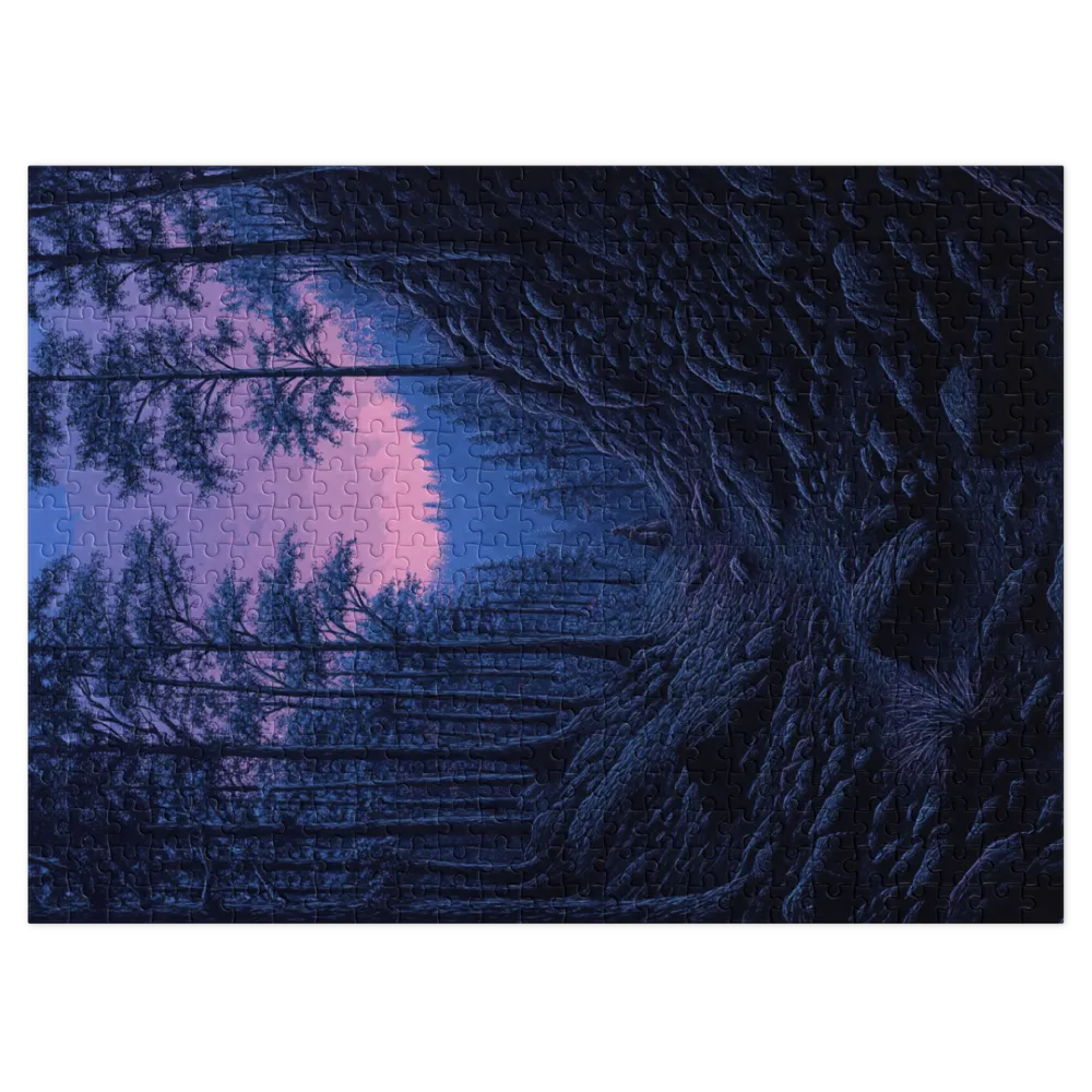 Surreal Forest Landscape at Dusk | Jigsaw Puzzle (252/520 pieces)