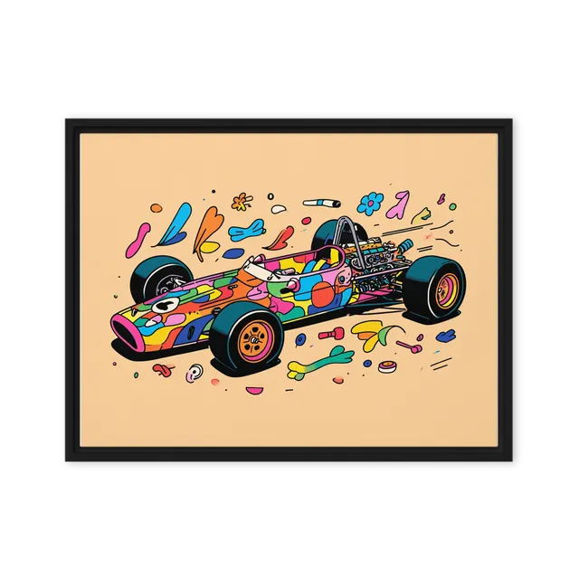 Psychedelic Race Car | Art Print