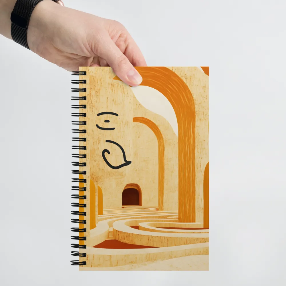 Labyrinth of Ancient Arches 
 Spiral Notebook | 140 pages