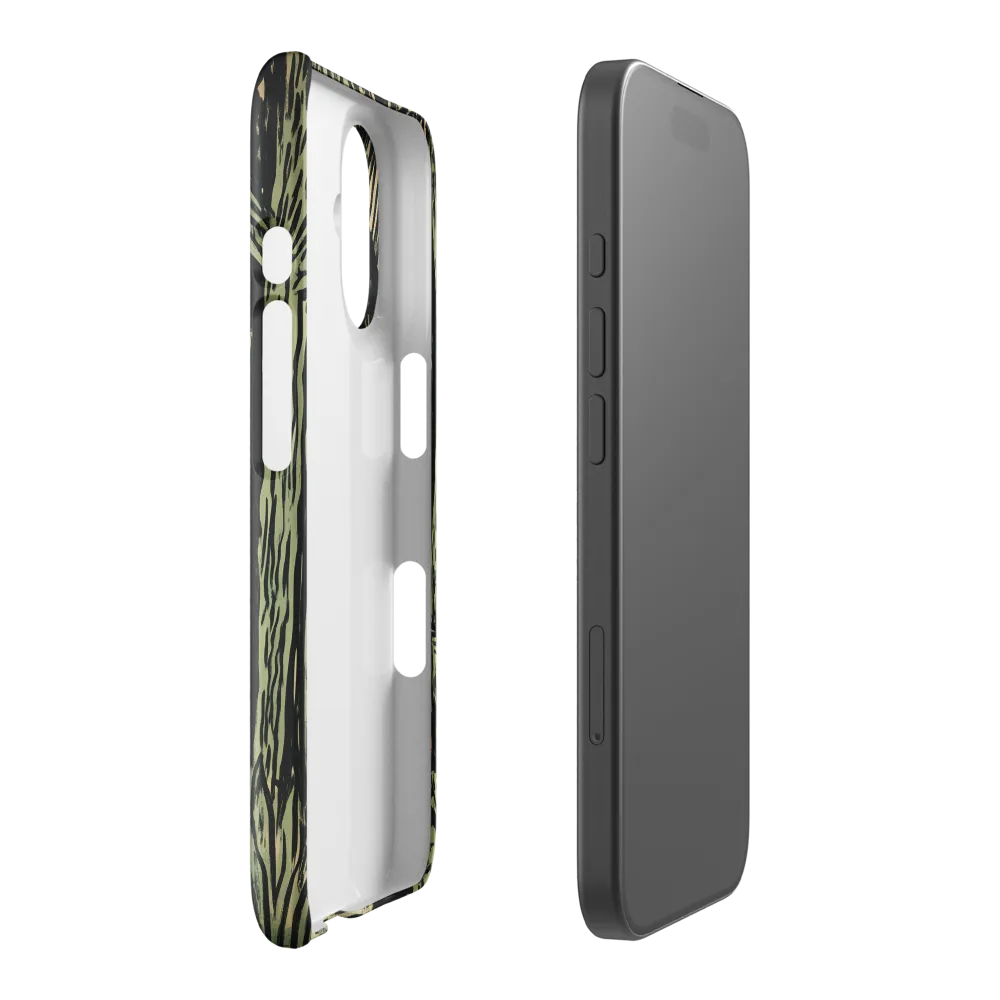 Curious Cat in the Woodcut Forest 
 iPhone 13 | Tough Case