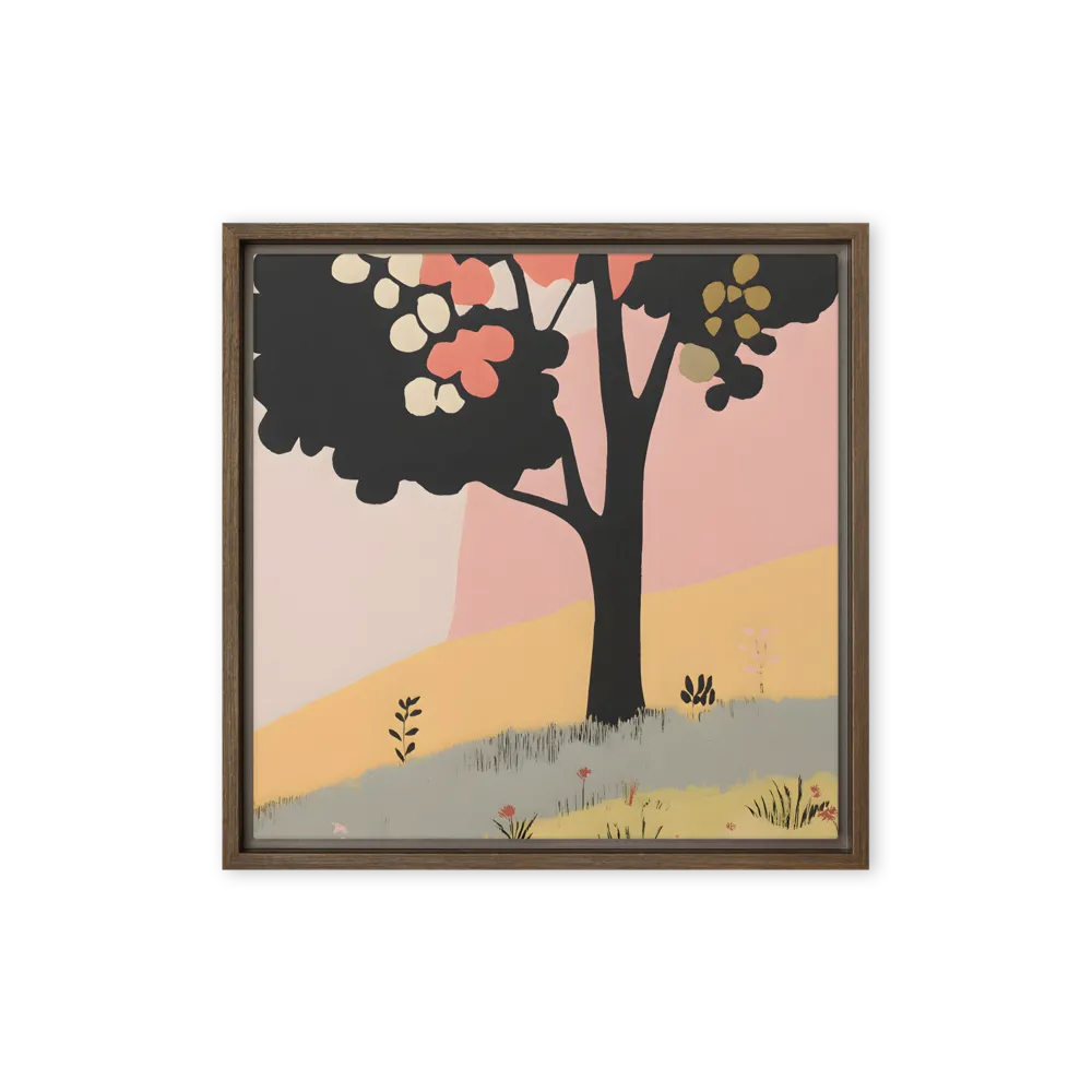 Abstract Tree on Hill 
 Canvas | 6″x 6″