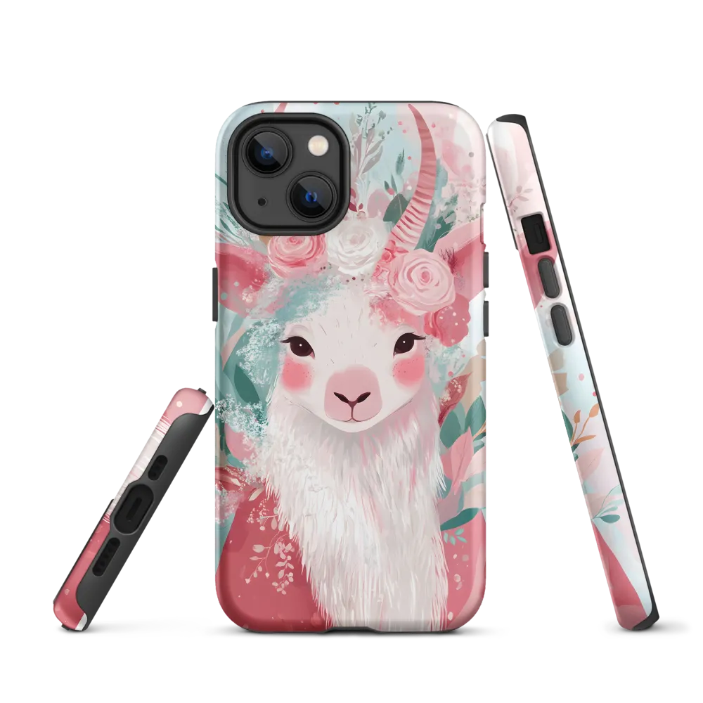 Whimsical Floral Goat Illustration | Phone Case