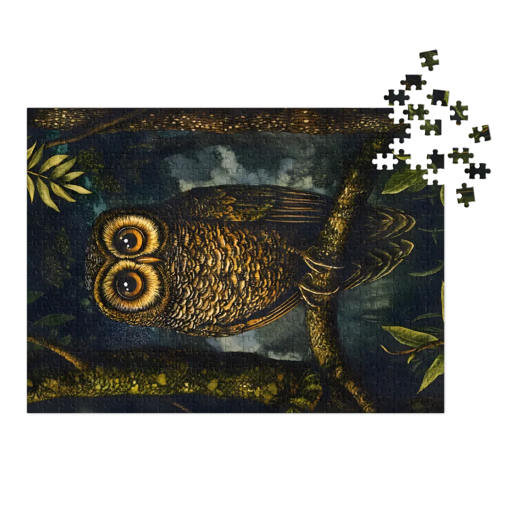 Coruja Vigilante da Floresta 
 Puzzle em caixa de metal