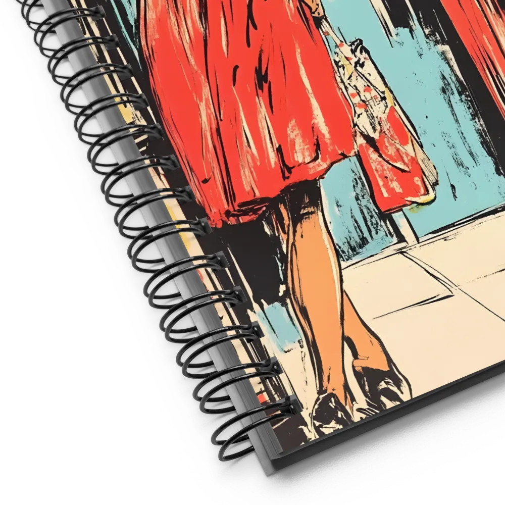 Retro Storefront Scene 
 Spiral Notebook | 140 pages