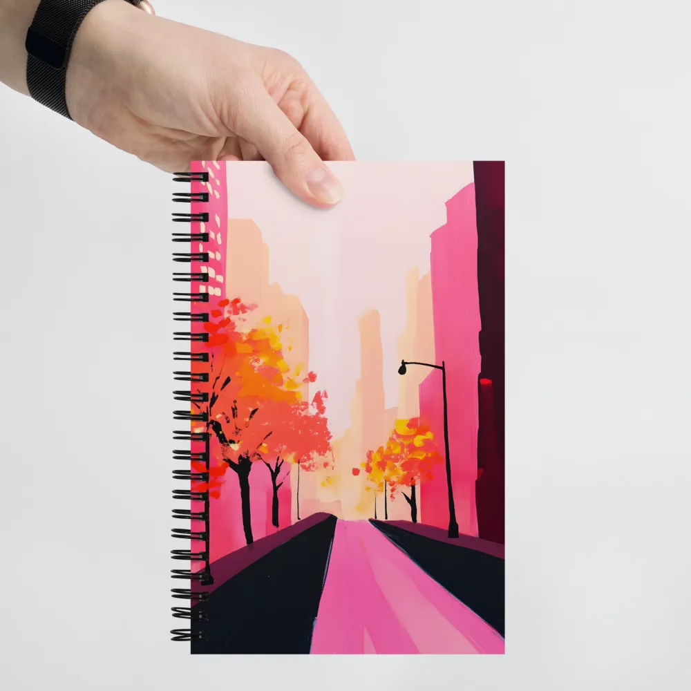 Neon Cityscape 
 Spiral Notebook | 140 pages