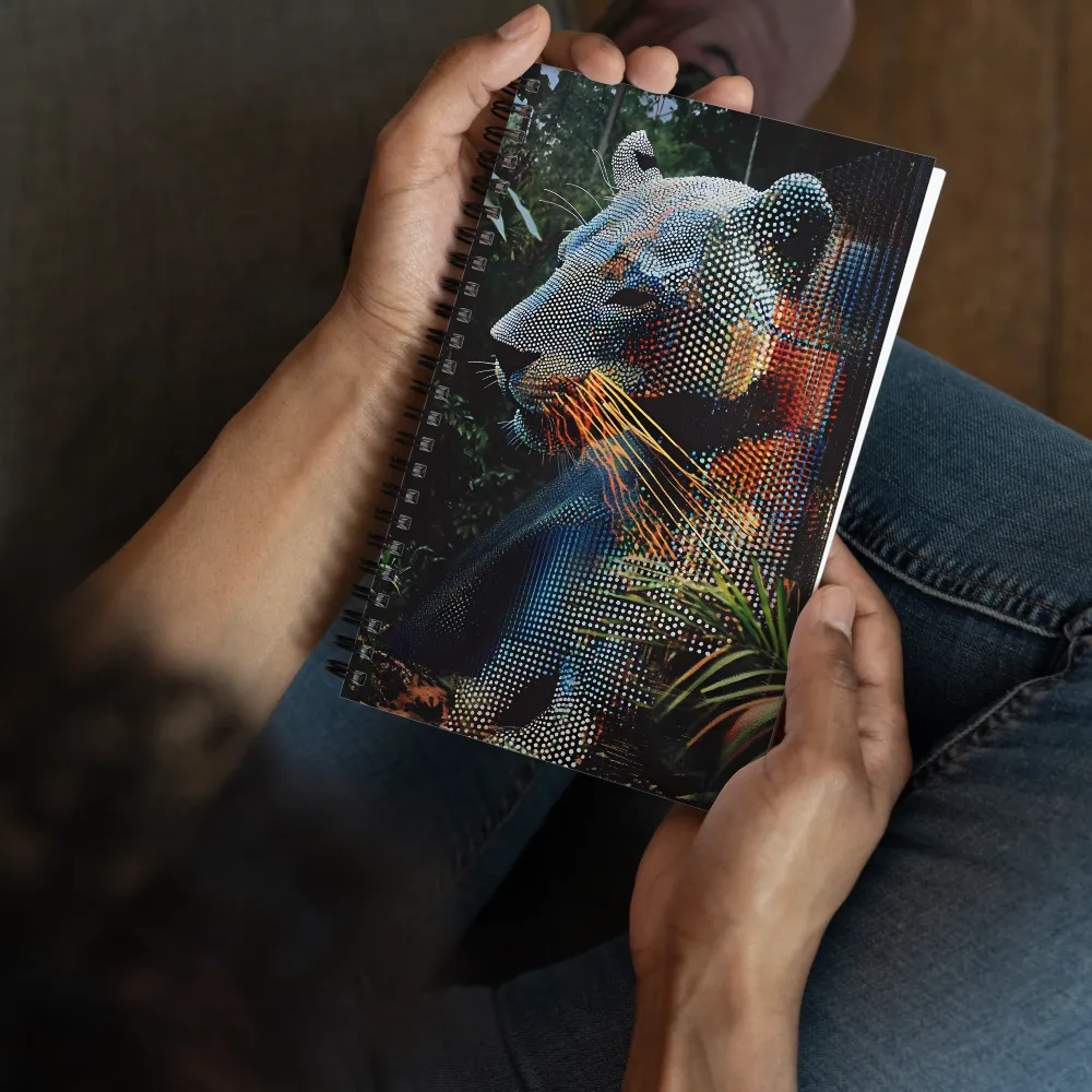 Digital Jungle Jaguar 
 Spiral Notebook | 140 pages