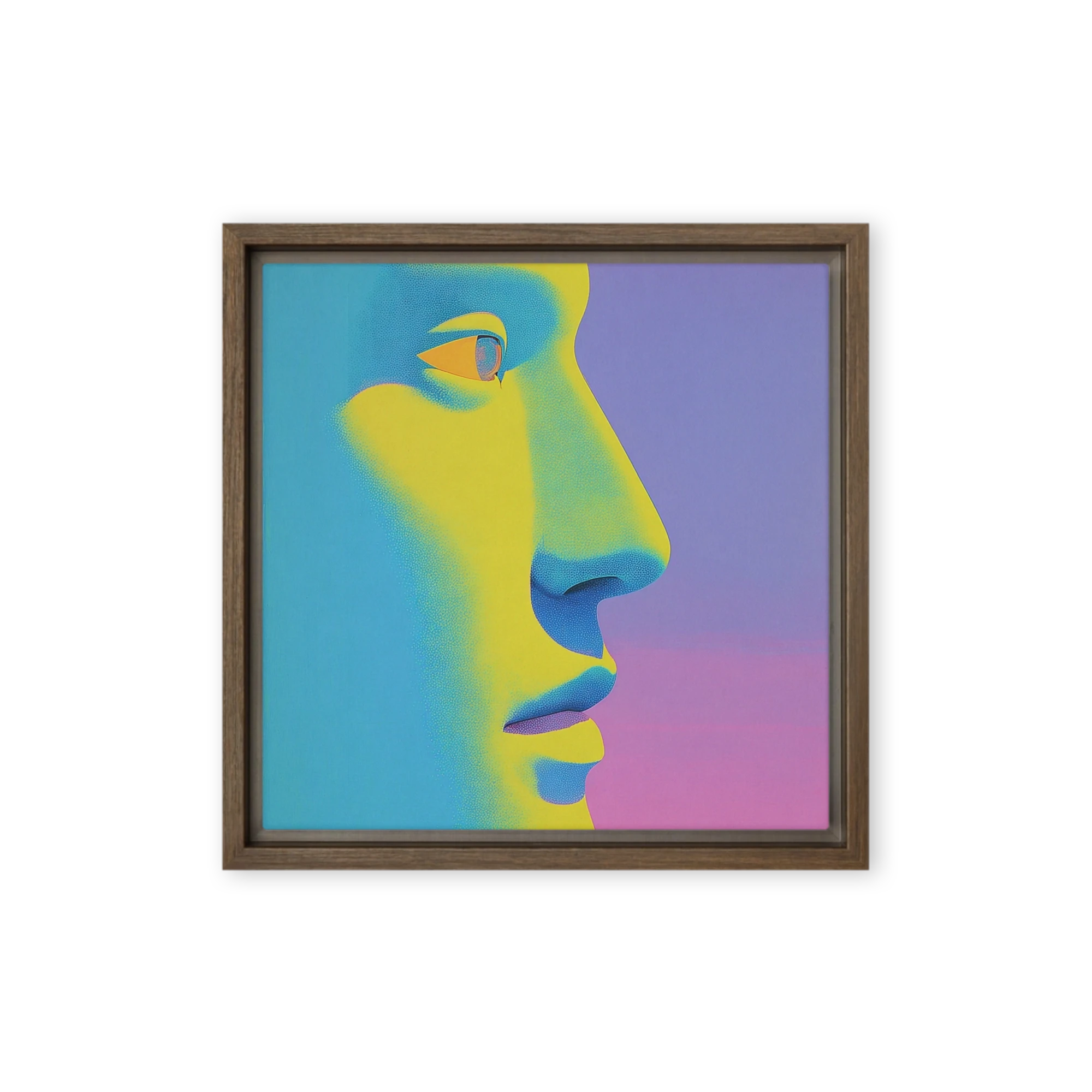 Vibrant Profile in Cyan and Yellow