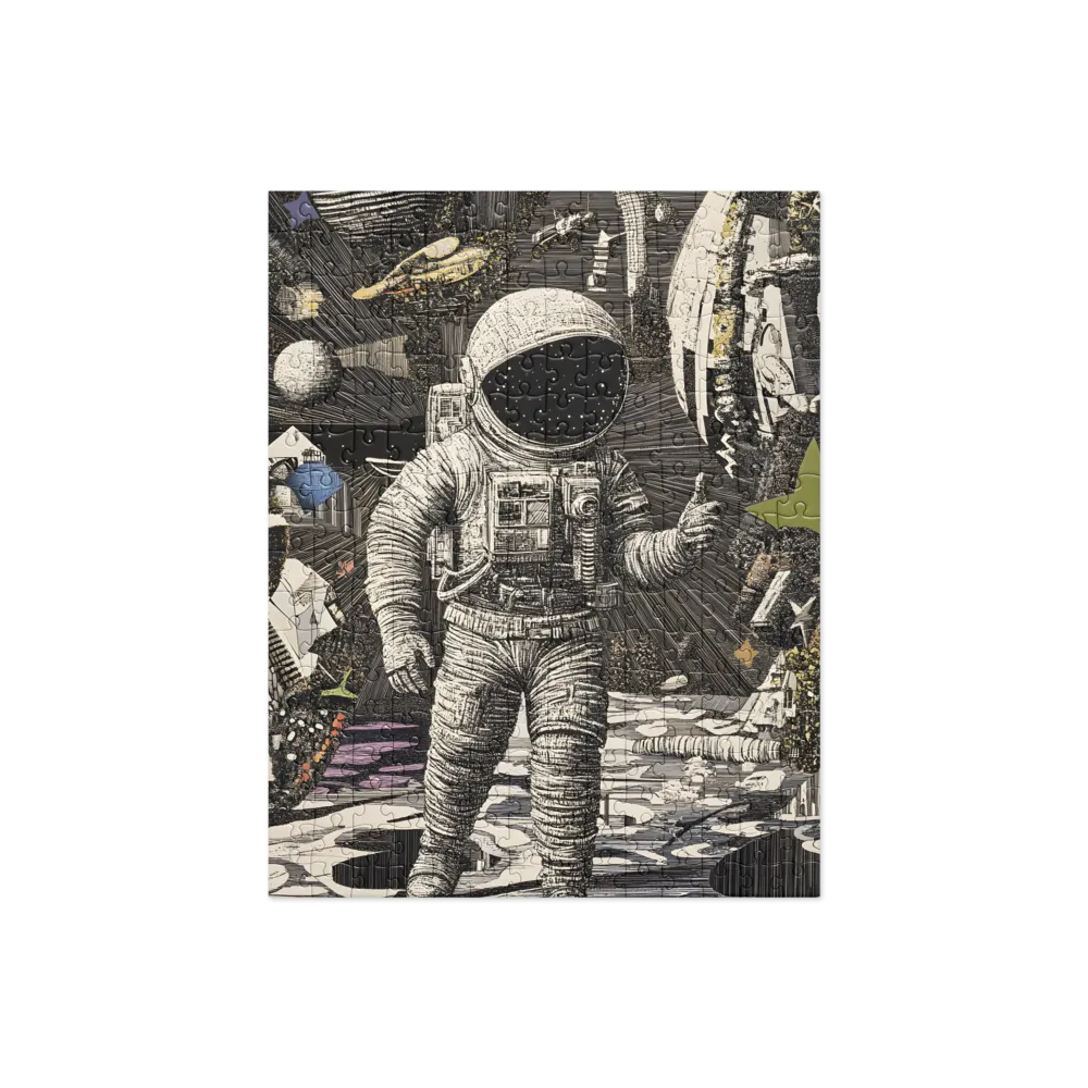 Cosmic Wanderer's Thumbs-Up 
 Jigsaw Puzzle in Tin Box