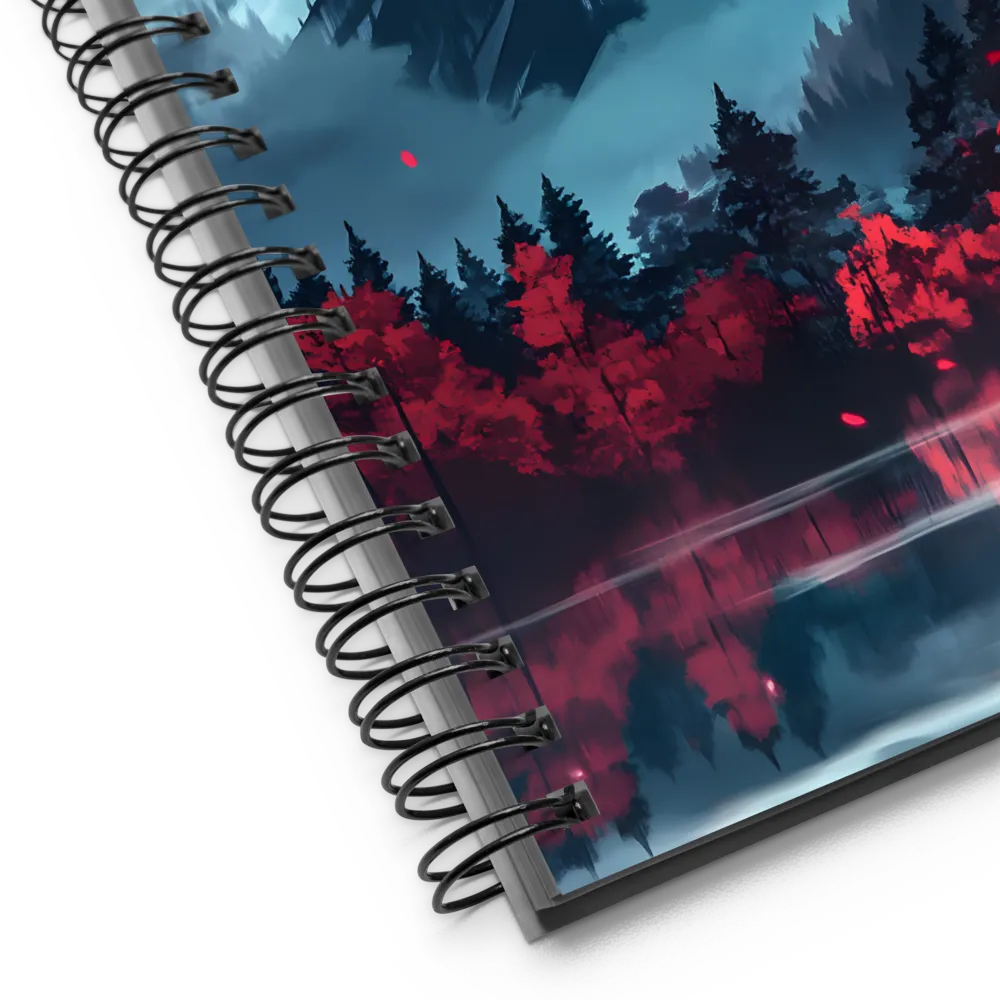 Crimson Forest Reflection 
 Spiral Notebook | 140 pages