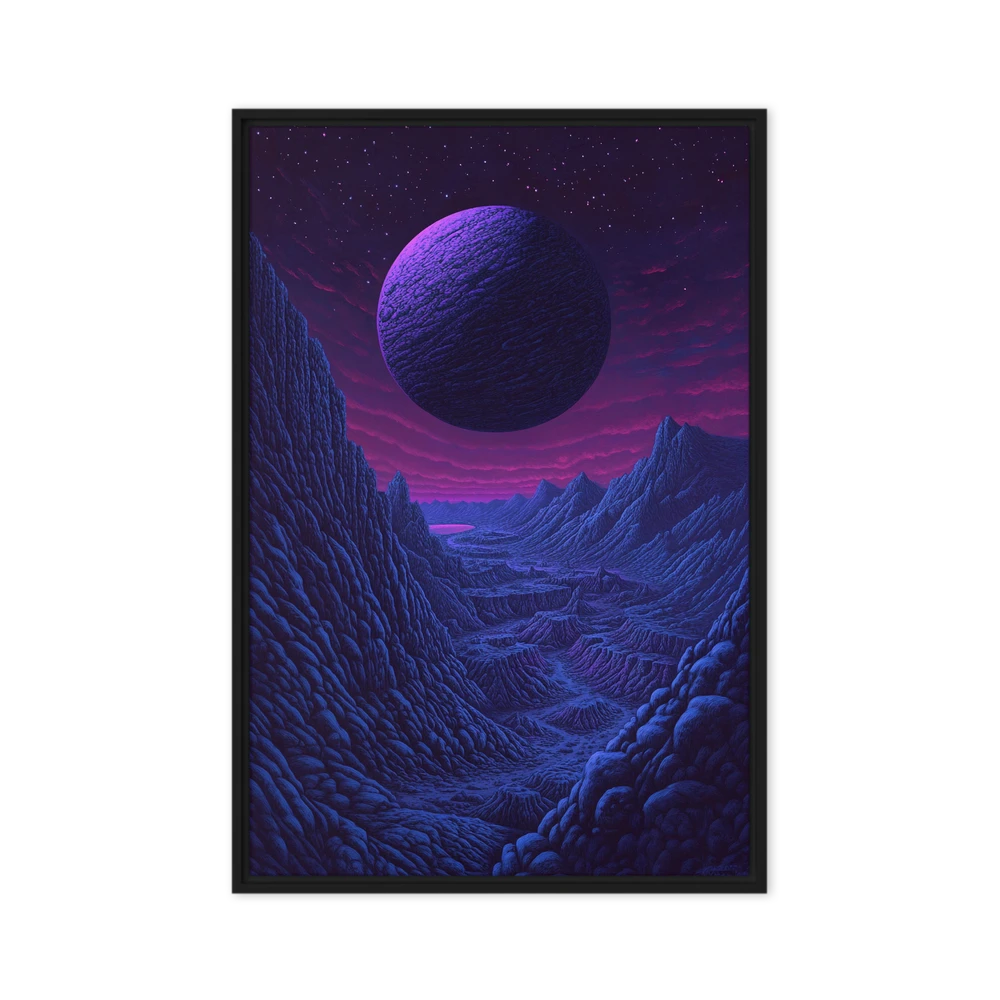 Cosmic Peaks and Purple Orb | Art Print
