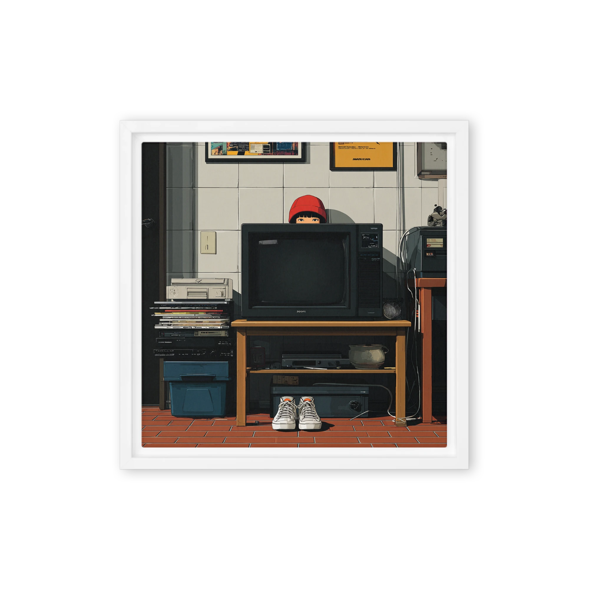 Peeking Child, Retro Electronics