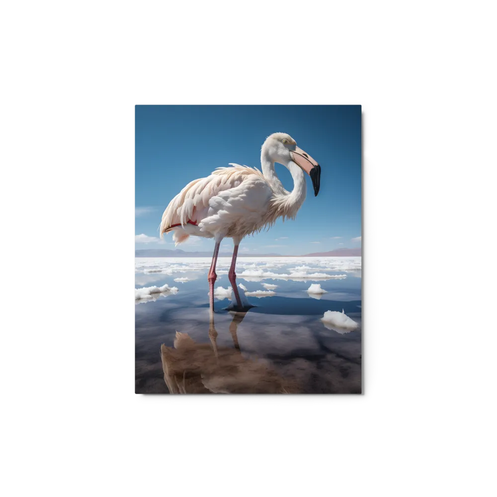 Flamingo in Shallow Water