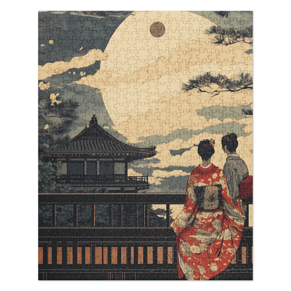 Moonlight on the Temple Veranda
