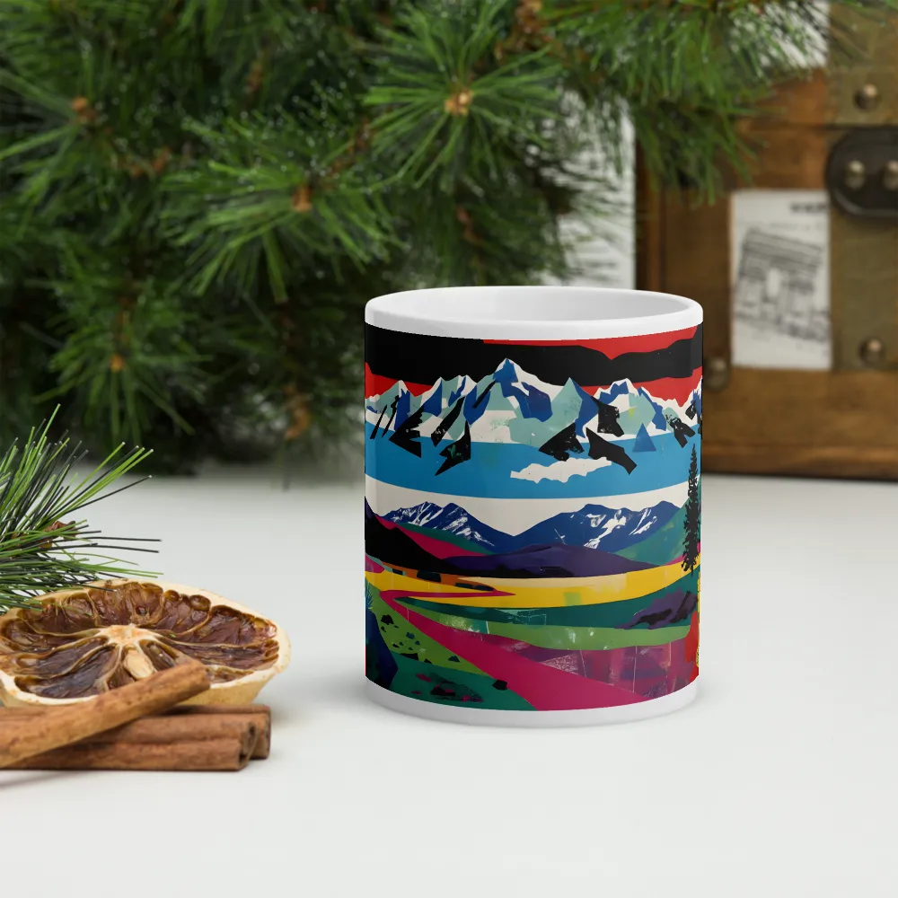Prismatic Mountain Poster 
 Mug with Red inside | 15 oz