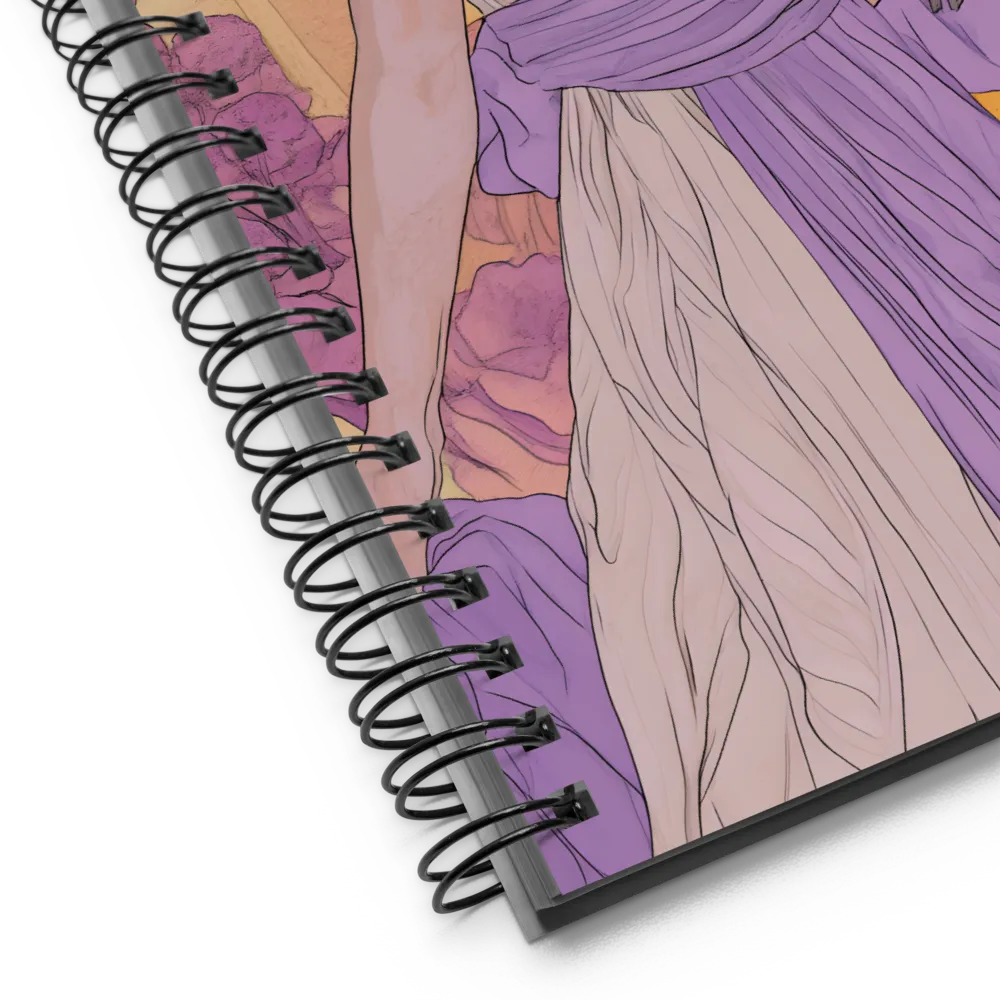 Art Nouveau Lilac Dream 
 Spiral Notebook | 140 pages
