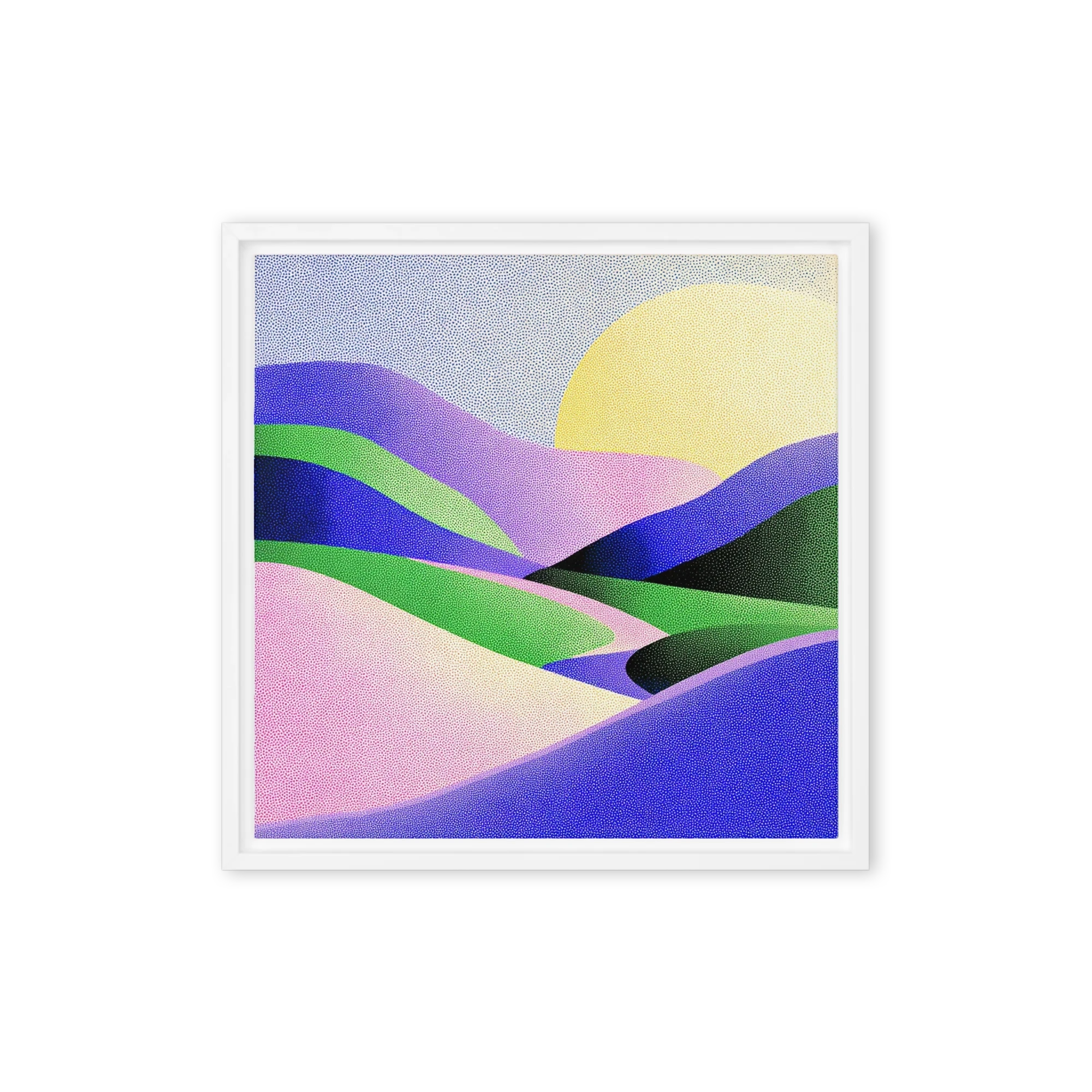 Sun Over Pointillist Hills | Art Print