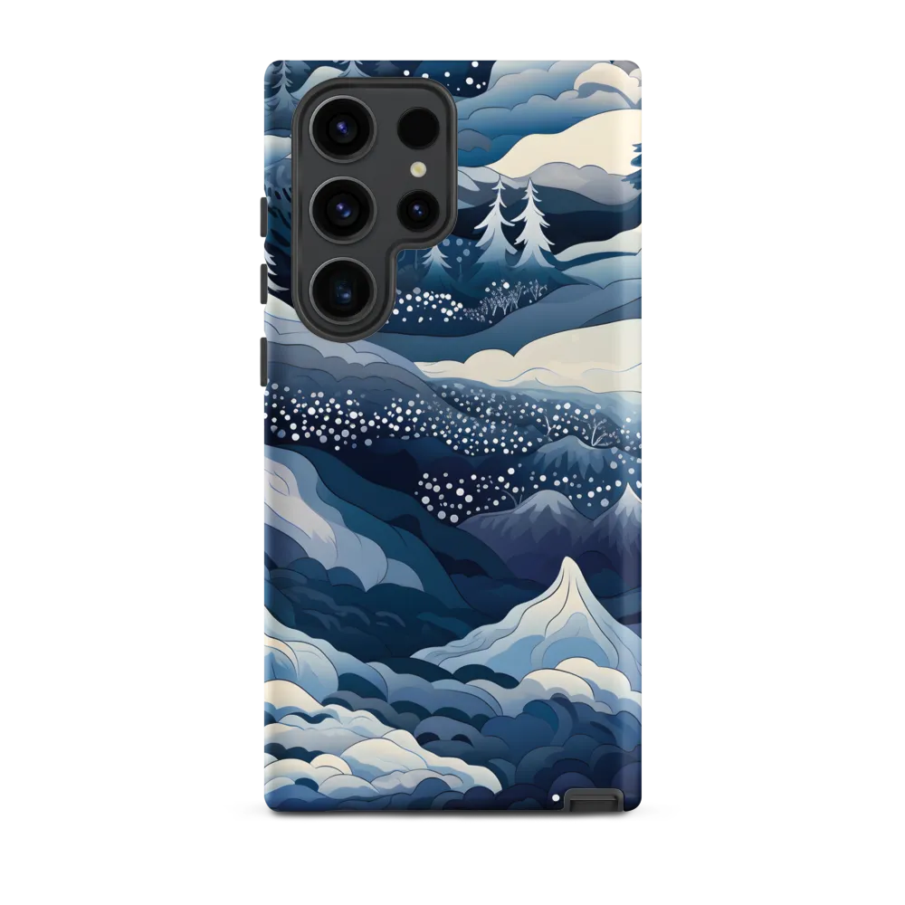 Blue Winter Landscape Illustration | Phone Case