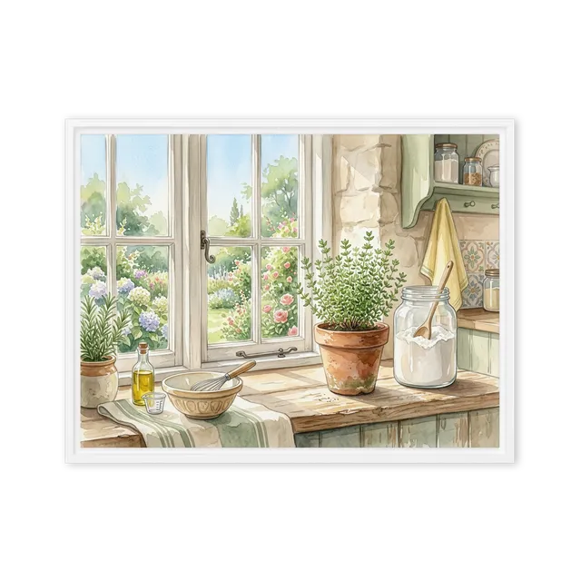 Sunny Kitchen Garden | Art Print